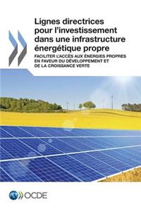 Lignes directrices pour l'investissement dans une infrastructure énergétique propre