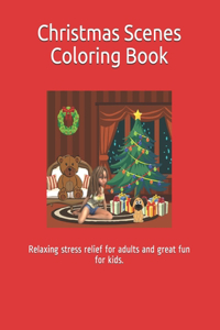 Christmas Scenes Coloring Book