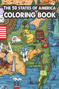 The 50 States of America Coloring Book