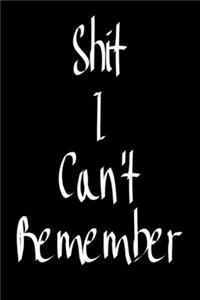 Shit I Can't Remember