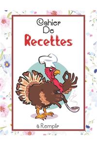 Cahier De Recettes à Remplir
