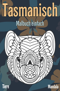 Malbuch einfach - Mandala - Tiere - tasmanisch
