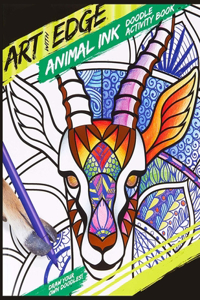 Art With Edge Animal INK Doodle Activity Book