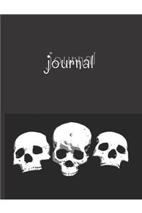 Journal: Nice And Simple Skull Notebook / Journal, Collage Ruled