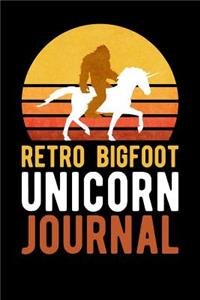Retro Bigfoot Unicorn Journal