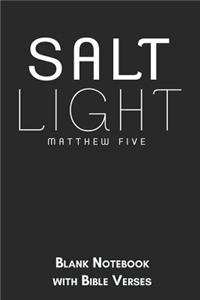 Salt and Light Matthew Five Blank Notebook with Bible Verses