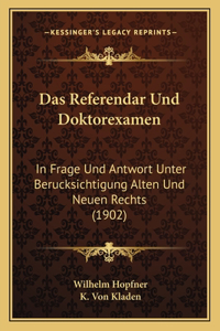 Referendar Und Doktorexamen