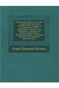 Homiletisches Real-Lexicon Oder