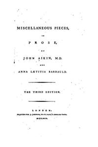 MISCELLANEOUS PIECES IN PROSE