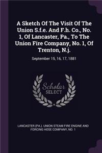 A Sketch Of The Visit Of The Union S.f.e. And F.h. Co., No. 1, Of Lancaster, Pa., To The Union Fire Company, No. 1, Of Trenton, N.j.