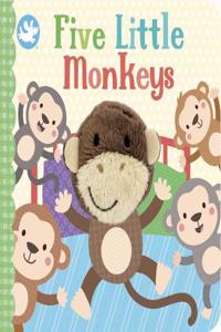 Little Learners Five Little Monkeys Finger Puppet Book