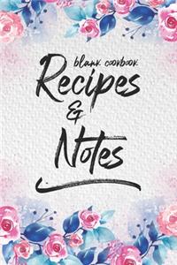 Blank Cookbook Recipes & Notes