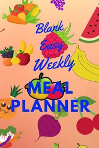 Blank Easy Weekly Meal Planner
