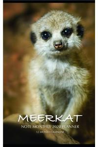 Meerkat Note Monthly 2020 Planner 12 Month Calendar