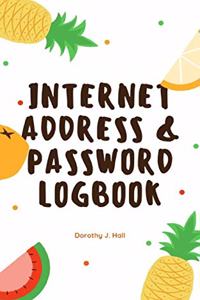 Internet Address & Password Logbook