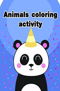 Animals coloring activity: Fun, Easy, and Relaxing Coloring Pages for Animal Lovers