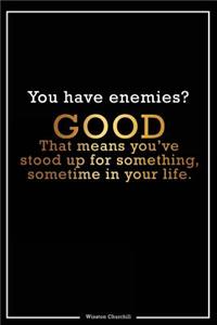 You Have Enemies? Good That Means Youve Stood Up for Something, Sometime In...