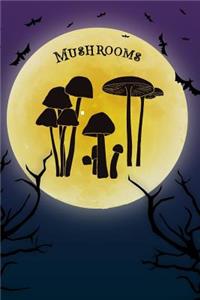 Mushroom Notebook Halloween Journal