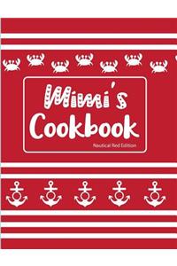 Mimi's Cookbook Nautical Red Edition: Blank Lined Journal