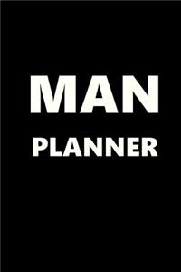 2019 Weekly Planner For Men Man Planner White Font Black Design 134 Pages