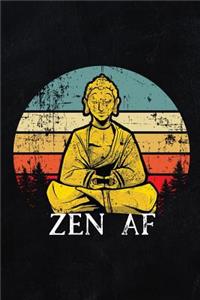 Zen AF: 6x9 Inch Travel Size 120 Lined Pages Journal Notebook Diary