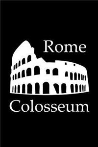 Colosseum in Rome - Lined Notebook with Black Cover