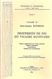 Profession de Foi Du Vicaire Savoyard