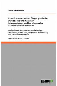 Praktikum am Institut für geografische, statistische und Kataster - Informationen und Forschung des Staates Mexiko (Mexiko)