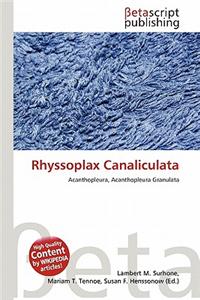 Rhyssoplax Canaliculata