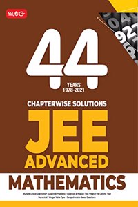 MTG 44 Years JEE Advanced Previous Year Solved Question Papers with Chapterwise Solutions-Mathematics(1978-2021), JEE Advanced Books 2022 [Paperback] DV SREERAMA MURTHY