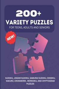 200+ Variety Puzzles for Teens, Adults and Seniors.