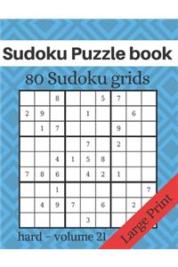 Sudoku Puzzle book - 80 Sudoku grids - Large Print