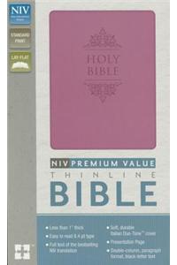 NIV, Value Thinline Bible, Leathersoft, Pink