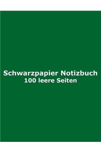 Schwarzpapier Notizbuch - 100 leere Seiten