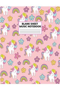 Blank Sheet Music Notebook
