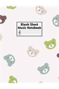 Blank Sheet Music Notebook