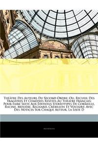 Théâtre Des Auteurs Du Second Ordre