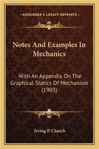Notes And Examples In Mechanics