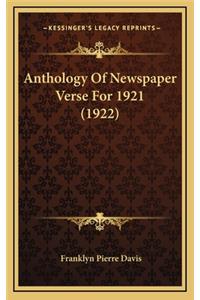 Anthology of Newspaper Verse for 1921 (1922)