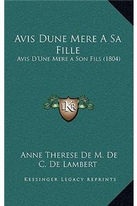 Avis Dune Mere A Sa Fille