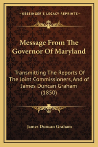 Message From The Governor Of Maryland