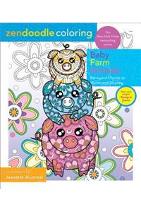 Zendoodle Coloring: Baby Farm Animals