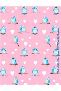 Cute Little Blue Birds 2017 Monthly Planner