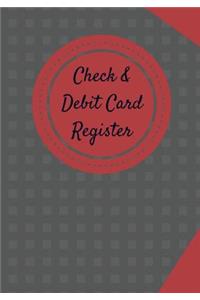 Check & Debit Card Register (BONUS Notes area/7 X 10 inches)