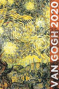 Van Gogh 2020: Art Planner and Datebook Monthly Weekly Scheduler and Organizer - Vertical Days Dated Layout with Monday Start - Aesthetic Elegant Agenda and Daily 