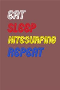 Eat Sleep kitesurfing Repeat Notebook Fan Sport Gift