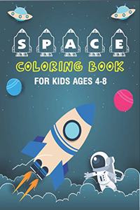 Space Coloring Book for Kids Ages 4-8