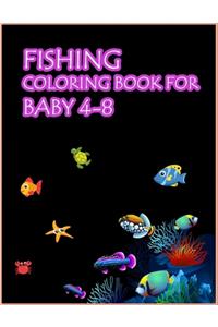 Fishing Coloring Book For Baby 4-8