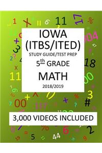 5th Grade IOWA ITBS ITED, 2019 MATH, Test Prep