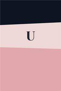 Monogram Initial U Notebook